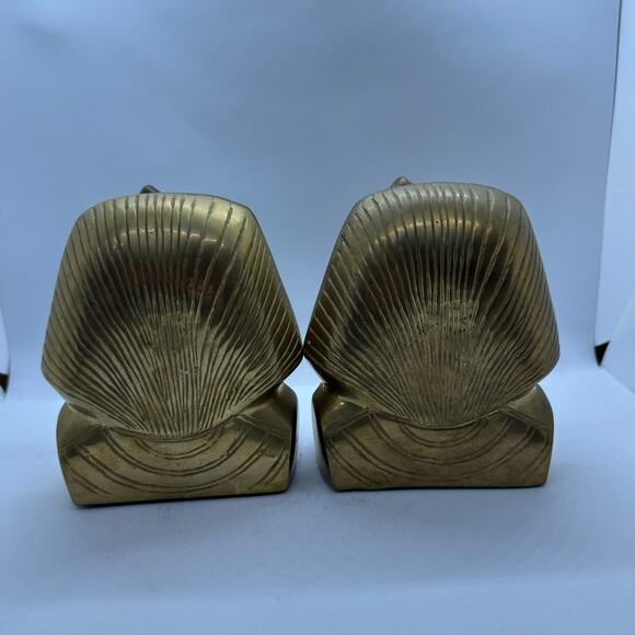 Vintage Solid Brass Egyptian Bookends Pharaoh Tutankhamun Pair Egypt Heavy - Picture 3 of 5